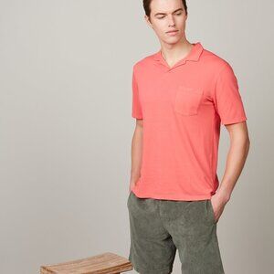 Pique Polo Shirt by Hartford in Red/Orange